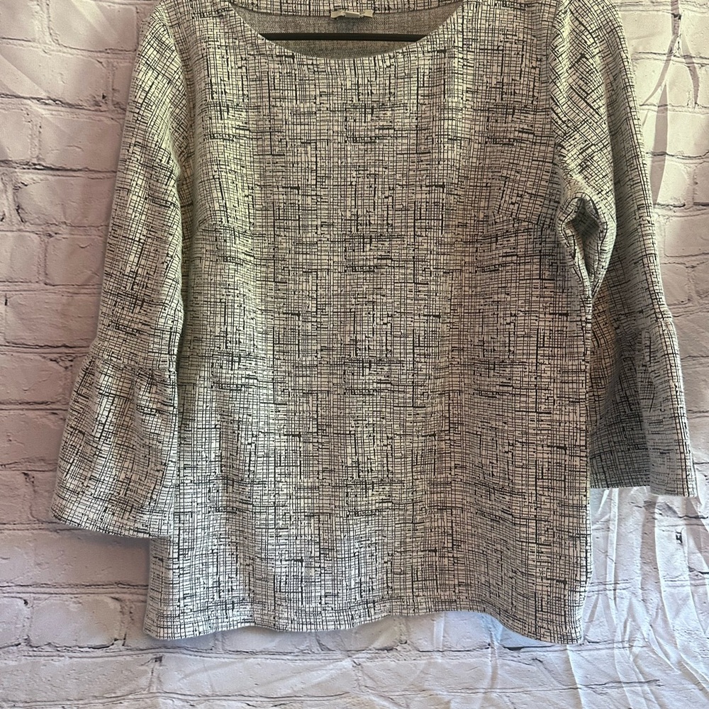 Talbots Gray Boxy Blouse